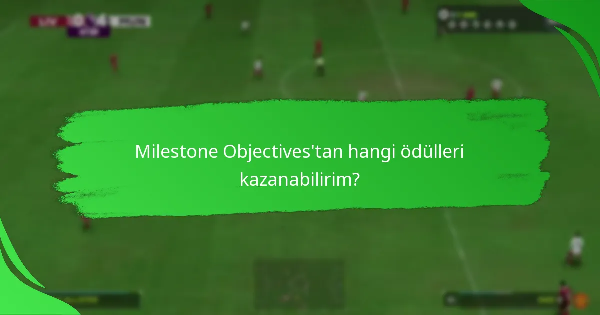Hangi Milestone Objectives’ı takip etmek değerli?